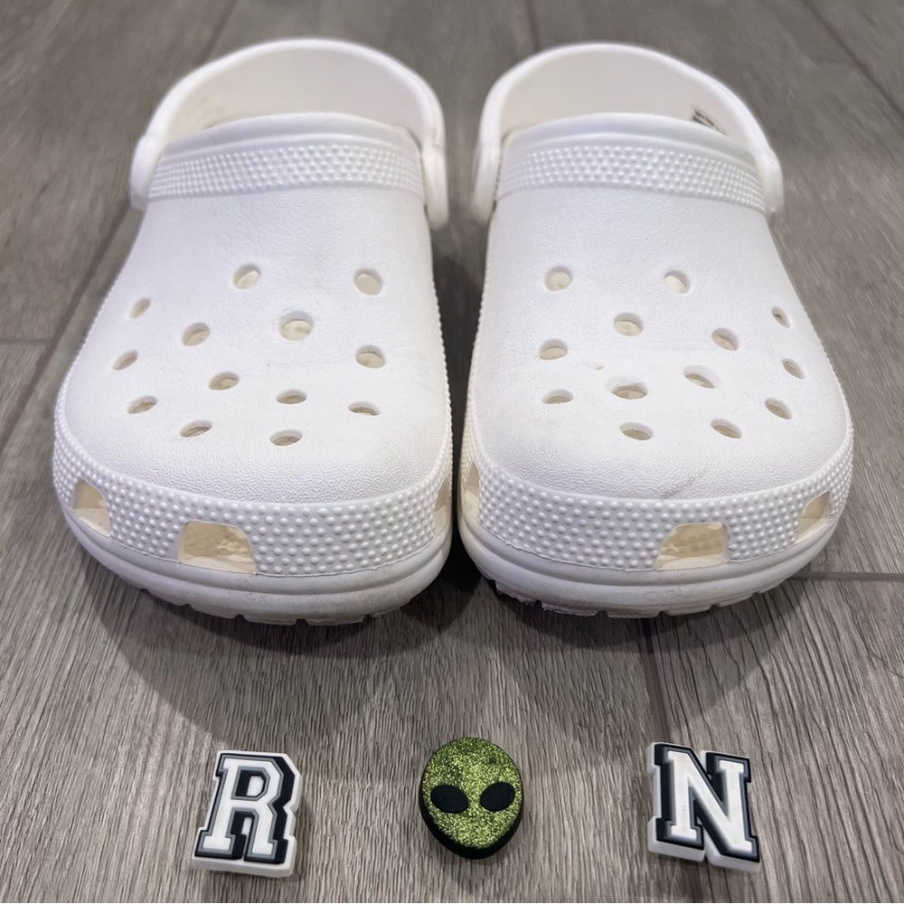 White Classic Crocs